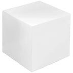 Présentoir Piédestal Carré Blanc – Simple, 4 Tailles