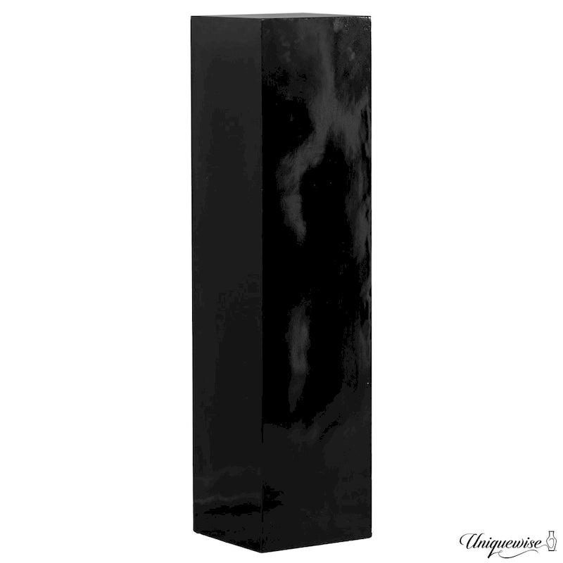 Présentoir Piédestal Carré Blanc – Simple, 4 Tailles