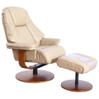 Fauteuil inclinable pivotant avec ottoman, 1 place, anthracite/crème