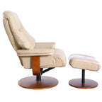 Fauteuil inclinable pivotant avec ottoman, 1 place, anthracite/crème