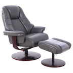 Fauteuil inclinable pivotant avec ottoman, 1 place, anthracite/crème