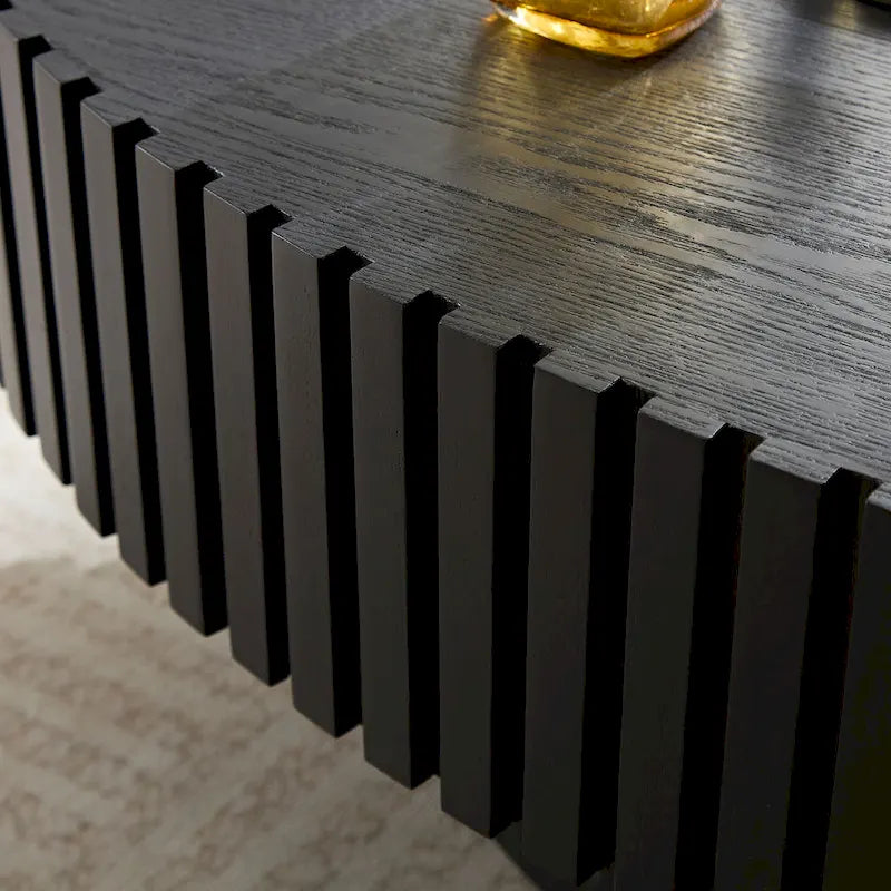 Table basse ronde Tambour | Frêne naturel / Noyer / Noir | Unique