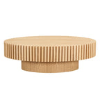 Table basse ronde Tambour | Frêne naturel / Noyer / Noir | Unique