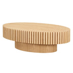 Table basse ronde Tambour | Frêne naturel / Noyer / Noir | Unique