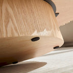 Table basse ronde Tambour | Frêne naturel / Noyer / Noir | Unique