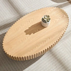 Table basse ronde Tambour | Frêne naturel / Noyer / Noir | Unique