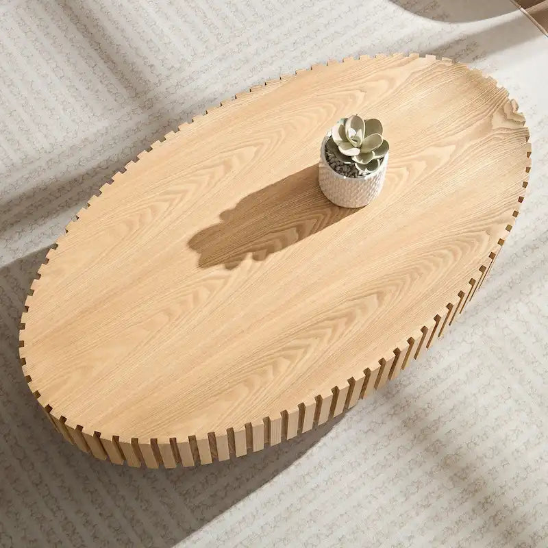 Table basse ronde Tambour | Frêne naturel / Noyer / Noir | Unique