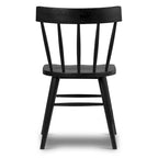 Chaise de salle à manger Windsor à dossier broches, en chêne/noir, 1 place