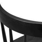 Chaise de salle à manger Windsor à dossier broches, en chêne/noir, 1 place