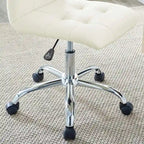 Chaise de bureau mi-haute sans accoudoirs, similicuir, simple, 8 couleurs
