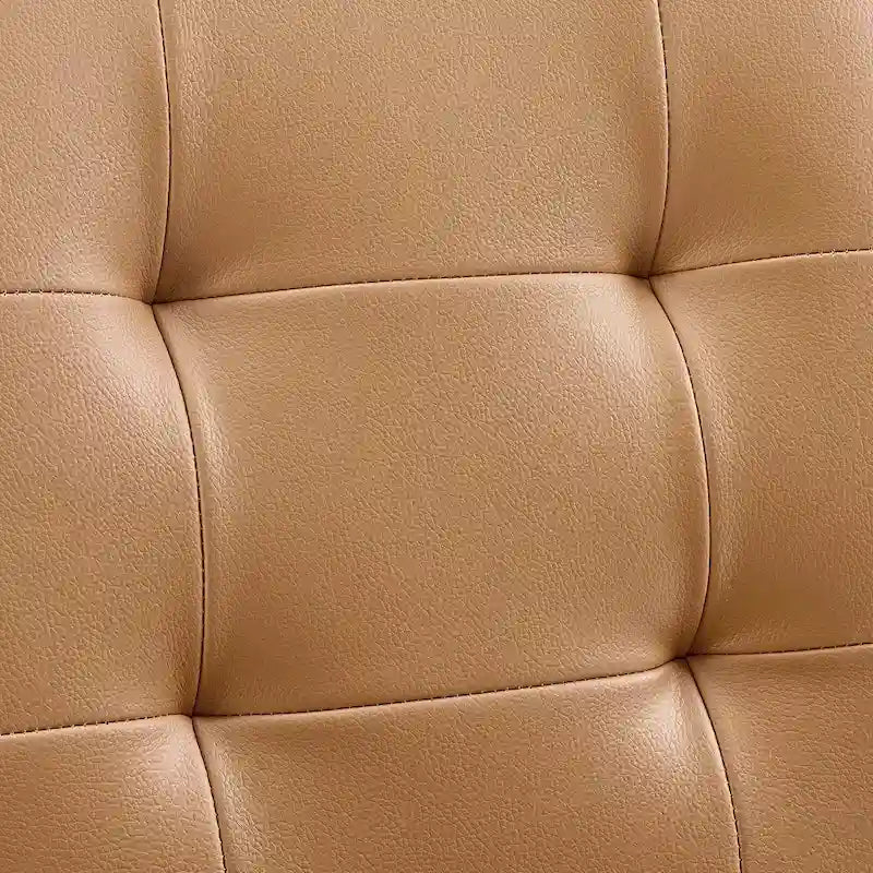 Chaise de bureau mi-haute sans accoudoirs, similicuir, simple, 8 couleurs