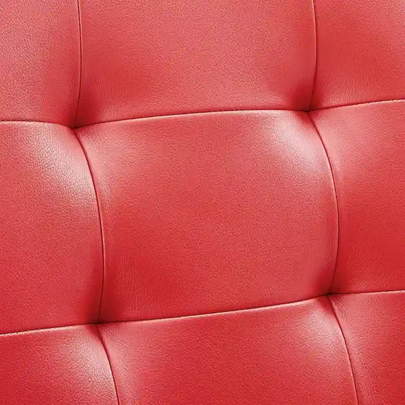 Chaise de bureau mi-haute sans accoudoirs, similicuir, simple, 8 couleurs