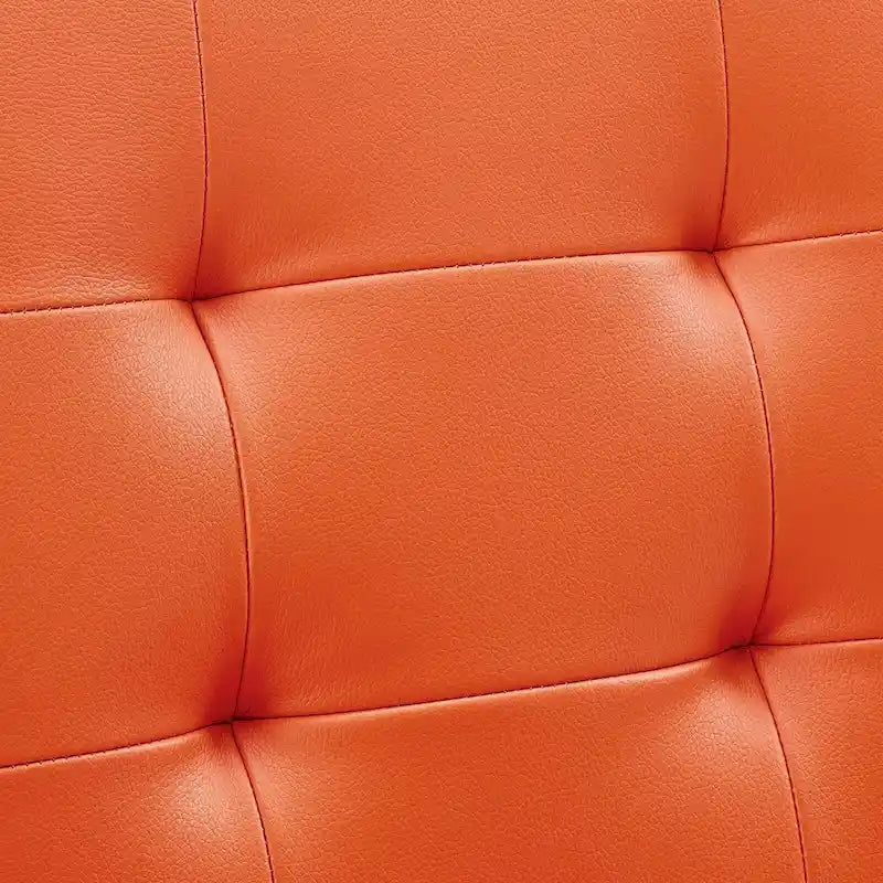 Chaise de bureau mi-haute sans accoudoirs, similicuir, simple, 8 couleurs