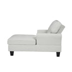 Chaise longue et banc de rangement en velours côtelé marron/beige – Modèle 2-en-1, une place