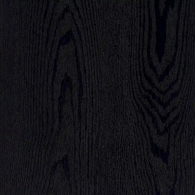 Table basse ronde, grain noir / chêne gris vieilli / aulne blanc, piètement en X, pour 1 personne