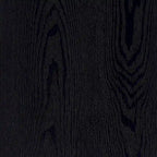 Table basse ronde, grain noir / chêne gris vieilli / aulne blanc, piètement en X, pour 1 personne