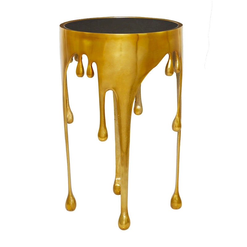 Table d'appoint patte de fonte métallique – 40,6 cm L x 63,5 cm H (Or / Argent / Cuivre / Blanc)