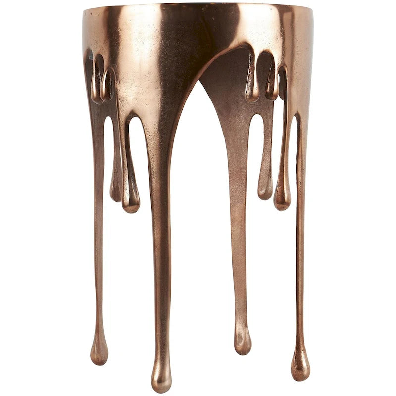Table d'appoint patte de fonte métallique – 40,6 cm L x 63,5 cm H (Or / Argent / Cuivre / Blanc)