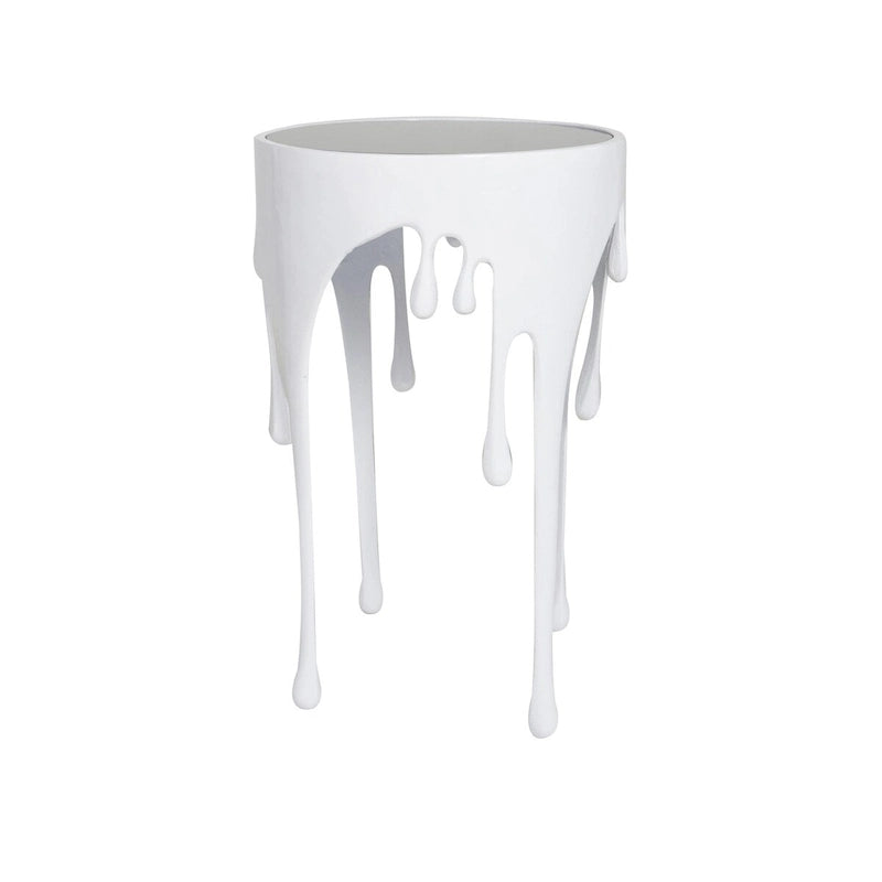 Table d'appoint patte de fonte métallique – 40,6 cm L x 63,5 cm H (Or / Argent / Cuivre / Blanc)