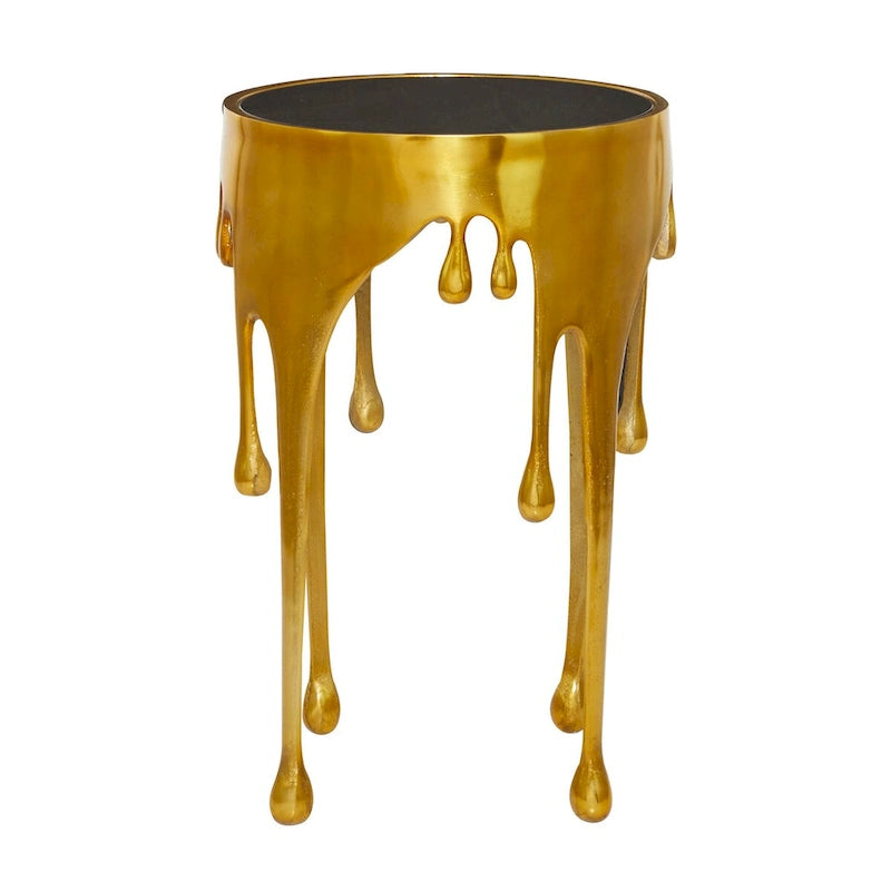 Table d'appoint patte de fonte métallique – 40,6 cm L x 63,5 cm H (Or / Argent / Cuivre / Blanc)