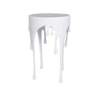 Table d'appoint patte de fonte métallique – 40,6 cm L x 63,5 cm H (Or / Argent / Cuivre / Blanc)