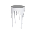Table d'appoint patte de fonte métallique – 40,6 cm L x 63,5 cm H (Or / Argent / Cuivre / Blanc)