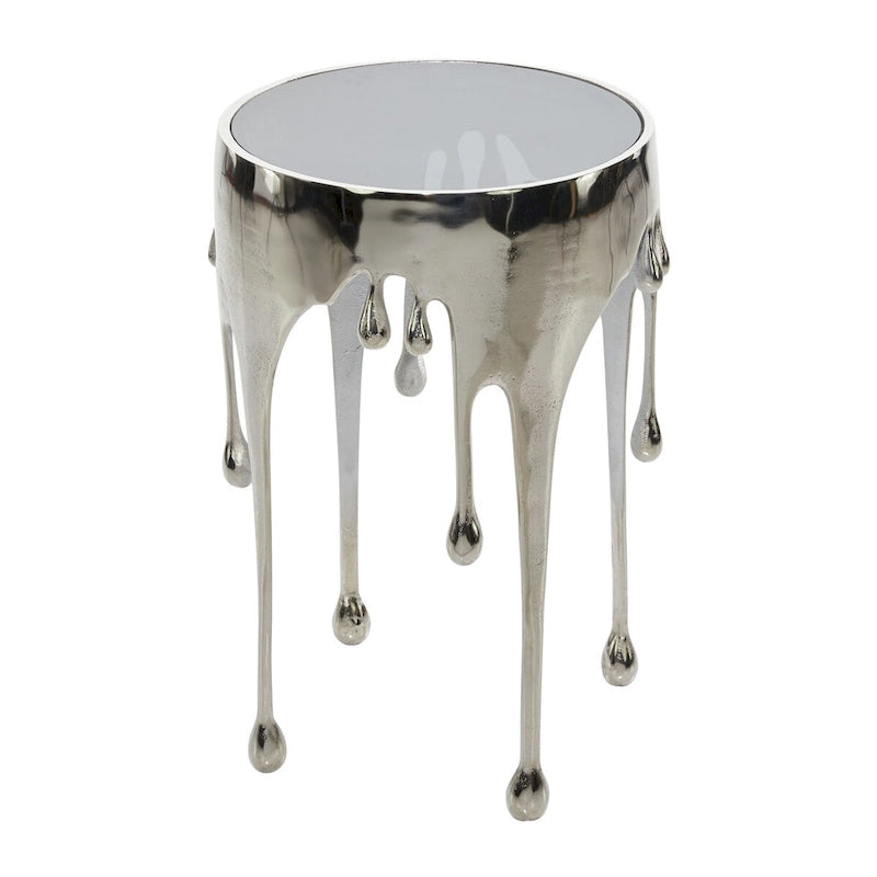 Table d'appoint patte de fonte métallique – 40,6 cm L x 63,5 cm H (Or / Argent / Cuivre / Blanc)