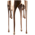 Table d'appoint patte de fonte métallique – 40,6 cm L x 63,5 cm H (Or / Argent / Cuivre / Blanc)