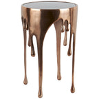 Table d'appoint patte de fonte métallique – 40,6 cm L x 63,5 cm H (Or / Argent / Cuivre / Blanc)