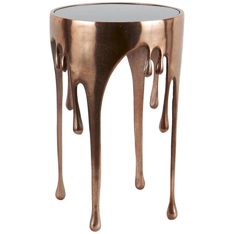 Table d'appoint patte de fonte métallique – 40,6 cm L x 63,5 cm H (Or / Argent / Cuivre / Blanc)
