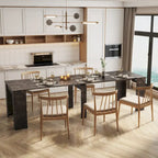 Console et table à manger extensibles 2-en-1, 4 à 8 places | Blanc / Naturel / Marbre / Noyer / Gris