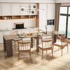 Console et table à manger extensibles 2-en-1, 4 à 8 places | Blanc / Naturel / Marbre / Noyer / Gris