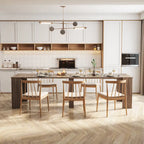 Console et table à manger extensibles 2-en-1, 4 à 8 places | Blanc / Naturel / Marbre / Noyer / Gris