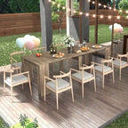 Console et table à manger extensibles 2-en-1, 4 à 8 places | Blanc / Naturel / Marbre / Noyer / Gris