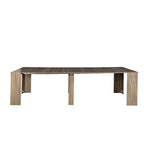 Console et table à manger extensibles 2-en-1, 4 à 8 places | Blanc / Naturel / Marbre / Noyer / Gris