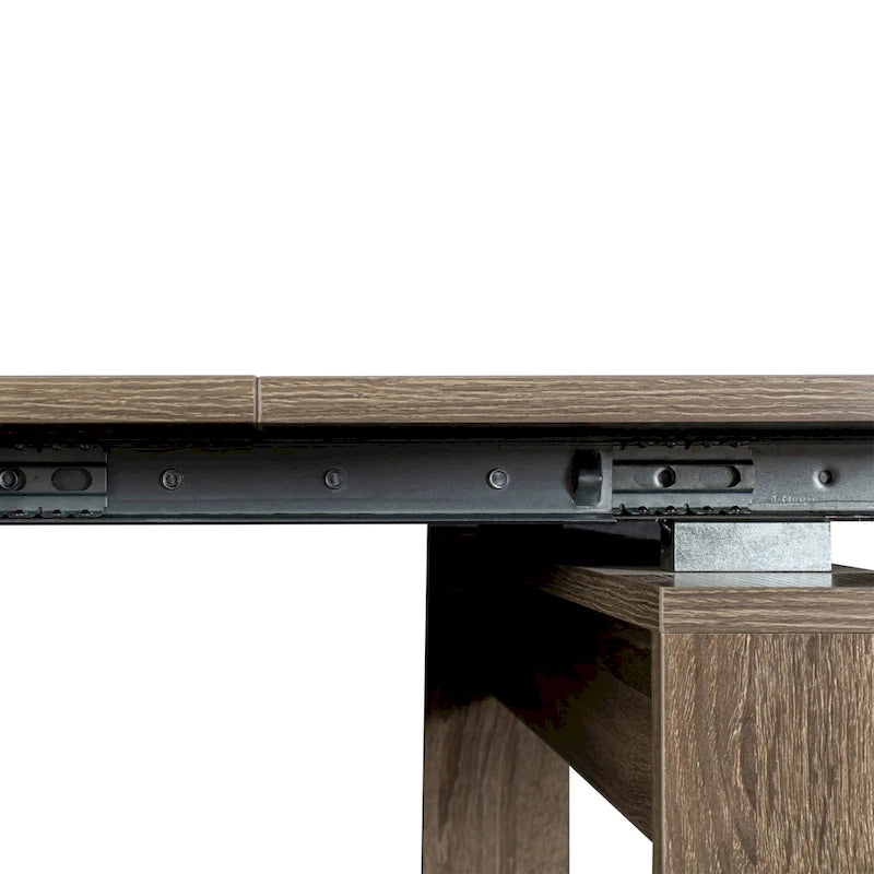 Console et table à manger extensibles 2-en-1, 4 à 8 places | Blanc / Naturel / Marbre / Noyer / Gris