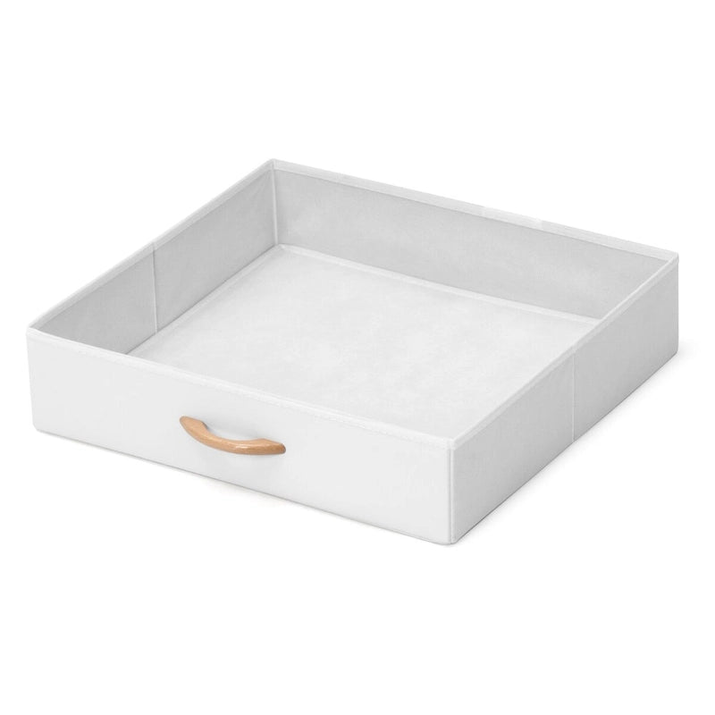 Bureau informatique marron/blanc avec prise de courant, étagère et 2 tiroirs – Simple
