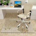 Tapis de chaise de bureau en verre trempé transparent pour sols durs, 1 personne, 117 x 91 cm