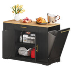 53-inch Rolling Kitchen Island Portable Mobile Kitchen Cart